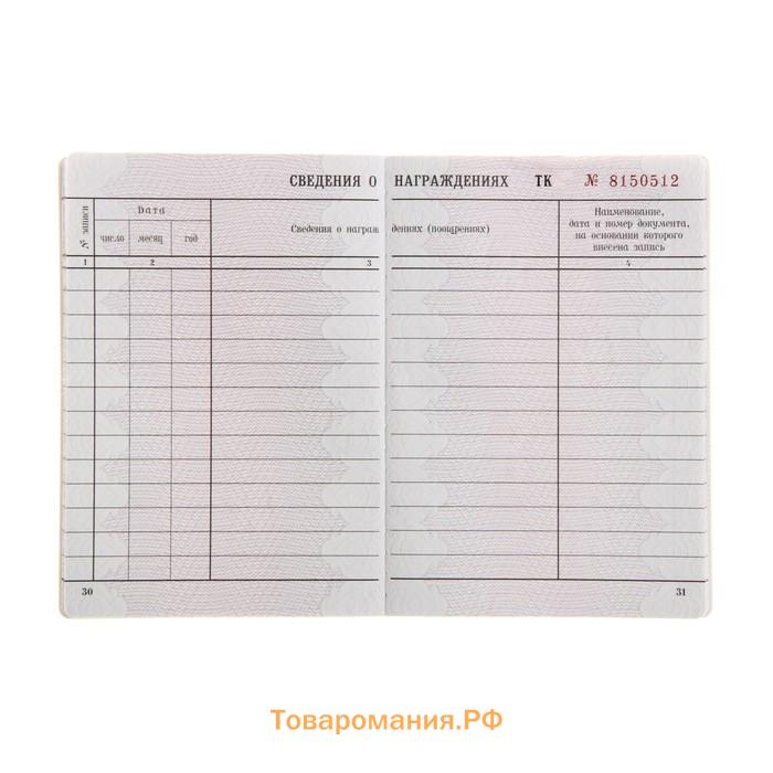 Бланк "Трудовая книжка" без голограммы