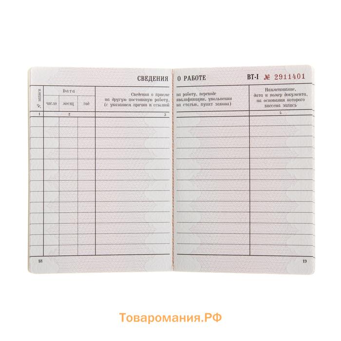 Вкладыш в трудовую книжку без голограммы
