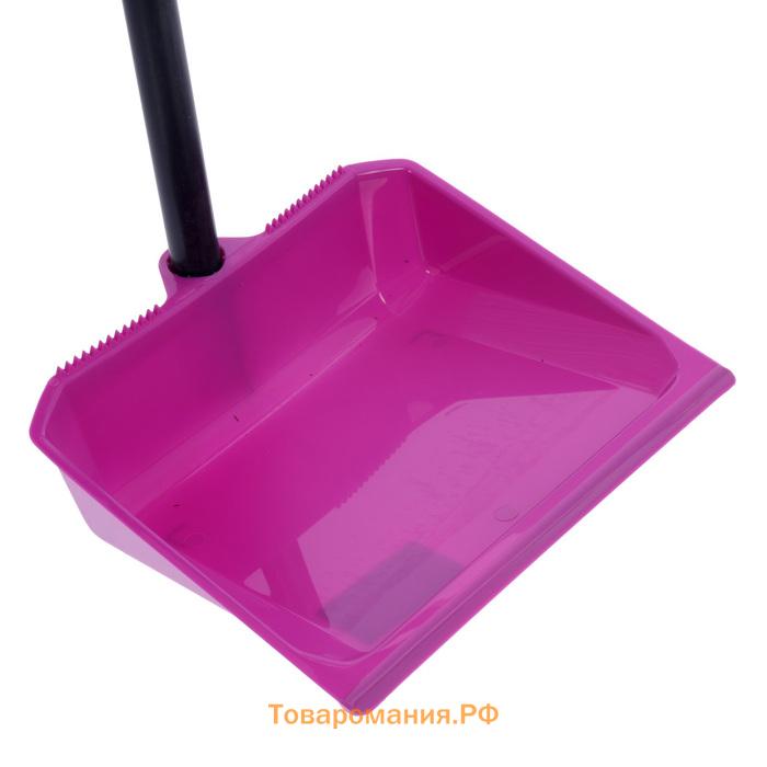 Щётка для пола с совком Spin&Clean «Практик», пластик, 17.5×19.5×83 см, МИКС