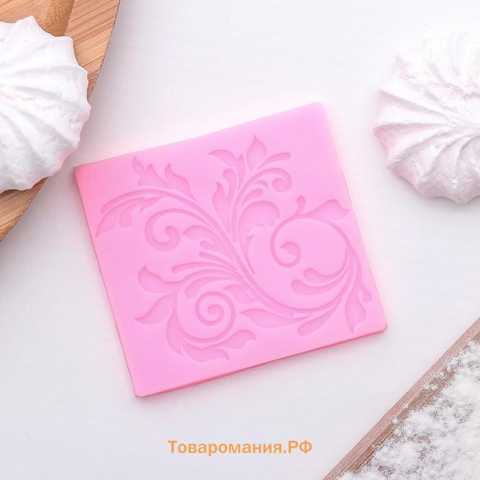 Молд  «Вензель», силикон, 6×5.5 см, розовый