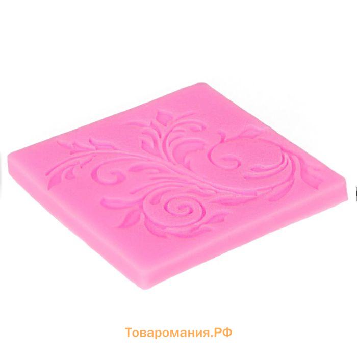 Молд  «Вензель», силикон, 6×5.5 см, розовый