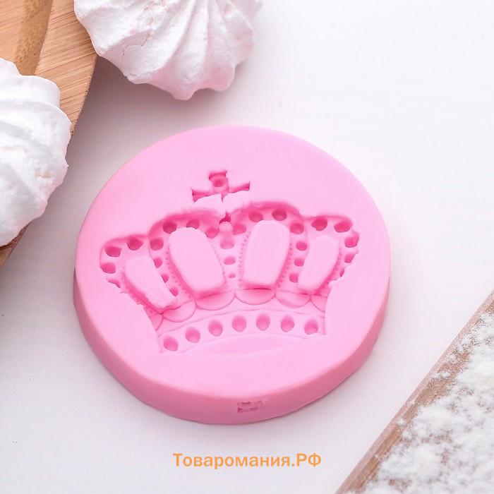 Молд «Корона», силикон, 5.5×5.5 см, розовый