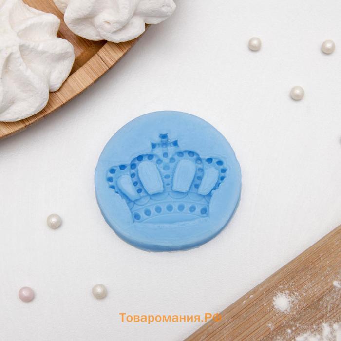 Молд «Корона», силикон, 5.5×5.5 см, розовый