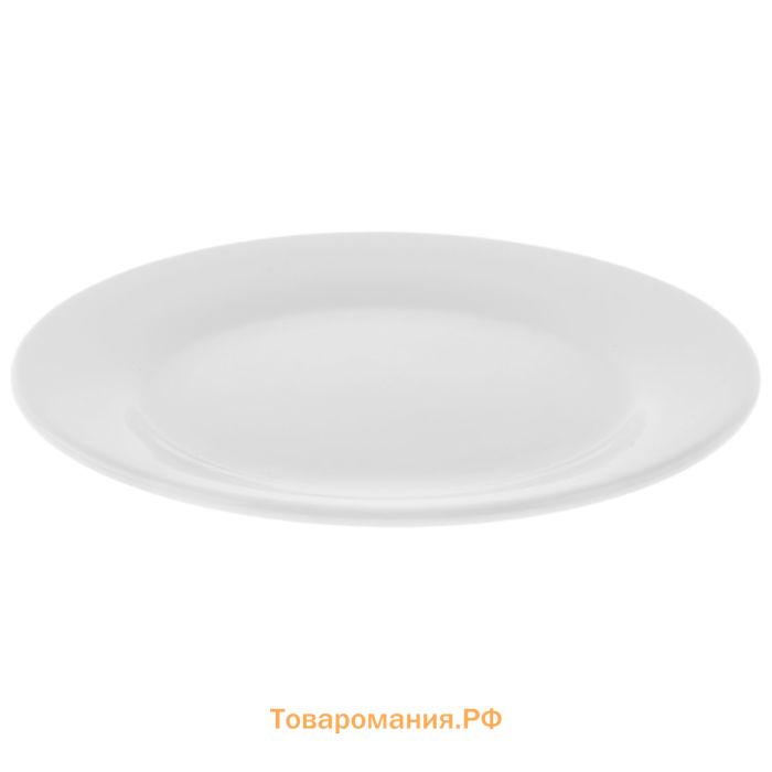Тарелка пирожковая с утолщённым краем  White Label, d=15 см, фарфор, белая