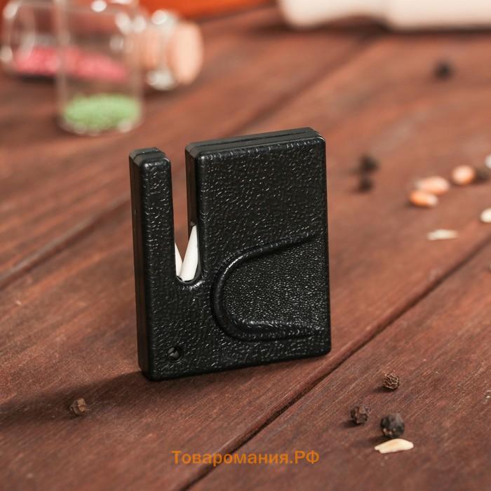 Точилка для керамических ножей , 1×5×5 см, чёрная