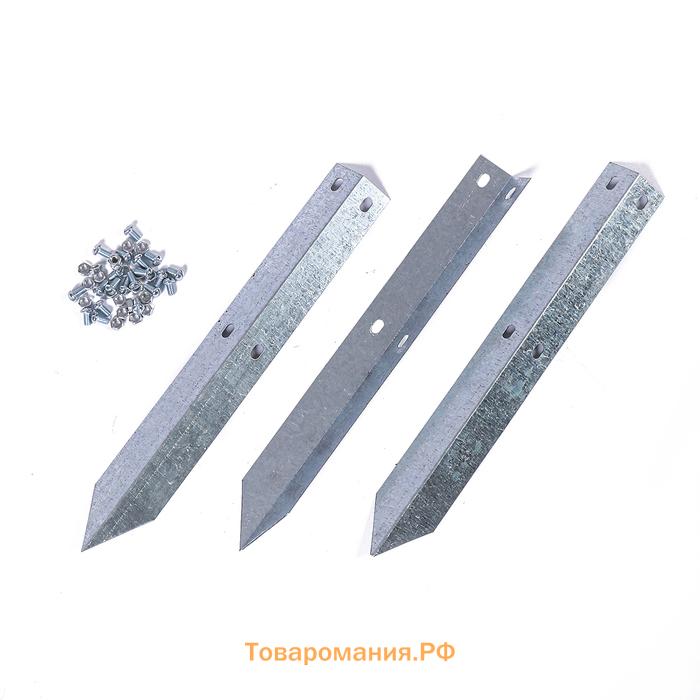 Клумба оцинкованная, 3 яруса, d=60–100–140 см, высота бортика 45 см, зелёная, Greengo