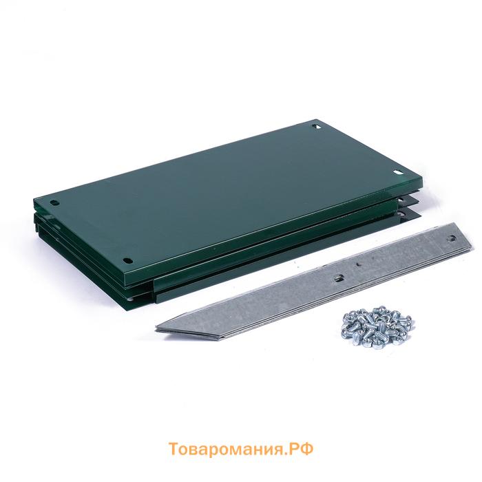 Клумба оцинкованная, d=60 см, высота бортика 15 см, зелёная, Greengo