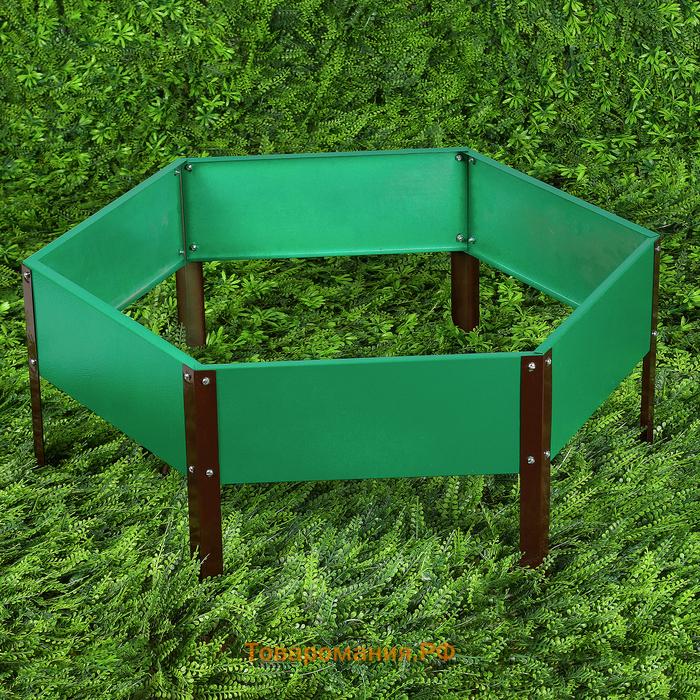 Клумба оцинкованная, d=80 см, высота бортика 15 см, ярко-зелёная, Greengo