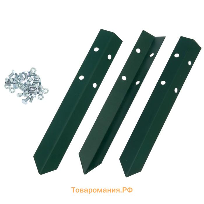 Клумба оцинкованная, d=140 см, высота бортика 15 см, зелёная, Greengo