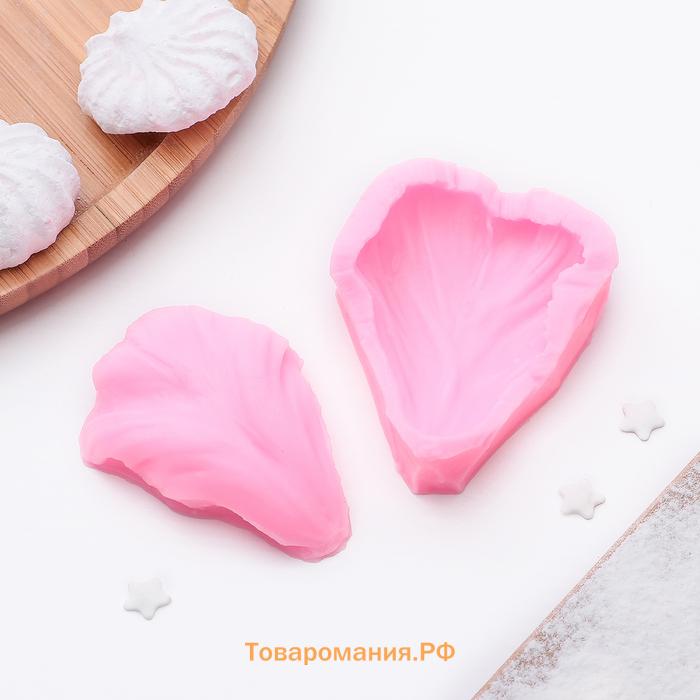 Молд для заливки «Листопад», силикон, 7.2×5.4 см, розовый