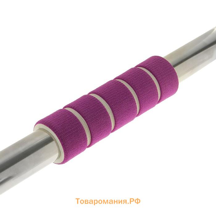 Швабра для мытья пола плоская , насадка из микрофибры 55×14 см, телескопическая стальная ручка 80-128 см, МИКС