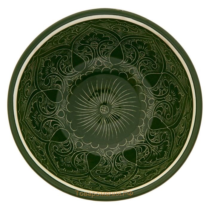Коса Риштанская Керамика "Узоры" 15,5 см, малая, зелёная