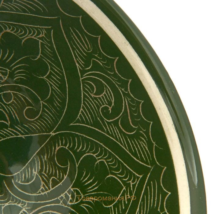 Коса Риштанская Керамика "Узоры" 15,5 см, малая, зелёная