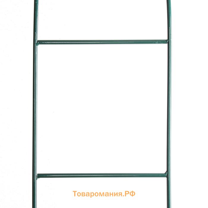 Шпалера, 140×23×1 см, металл, зелёная, «Лестница», МИКС