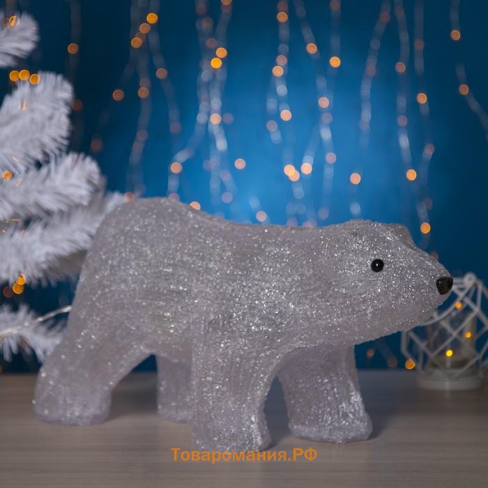 Светодиодная фигура «Медведь» 45 × 23 × 15 см, акрил, 40 LED, 220 В, свечение белое