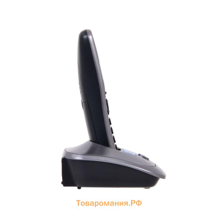Радиотелефон Dect Panasonic KX-TG2511RUM серый металлик/чёрный, АОН
