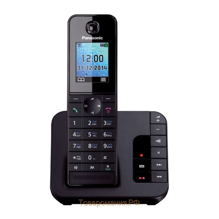 Радиотелефон Panasonic Dect KX-TGH220RUB, автоответчик, АОН, чёрный