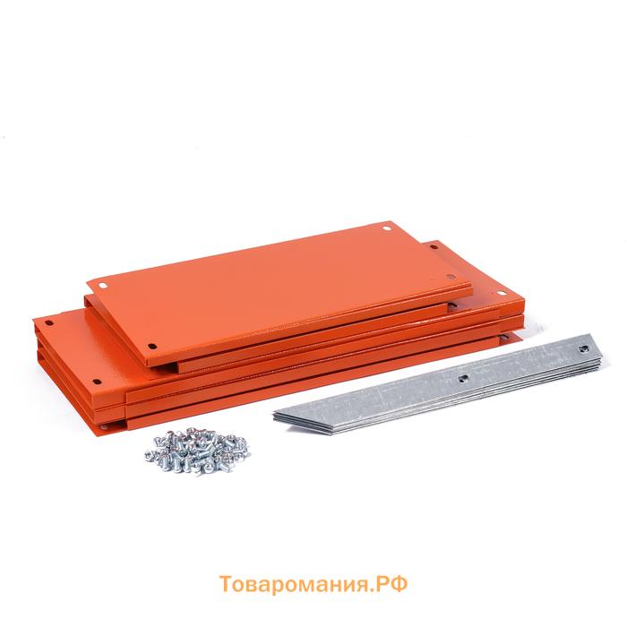 Клумба оцинкованная, 2 яруса, d=60–100 см, высота бортика 30 см, оранжевая, Greengo