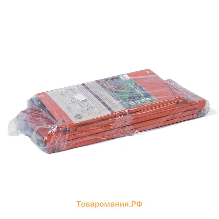 Клумба оцинкованная, 2 яруса, d=60–100 см, высота бортика 30 см, оранжевая, Greengo