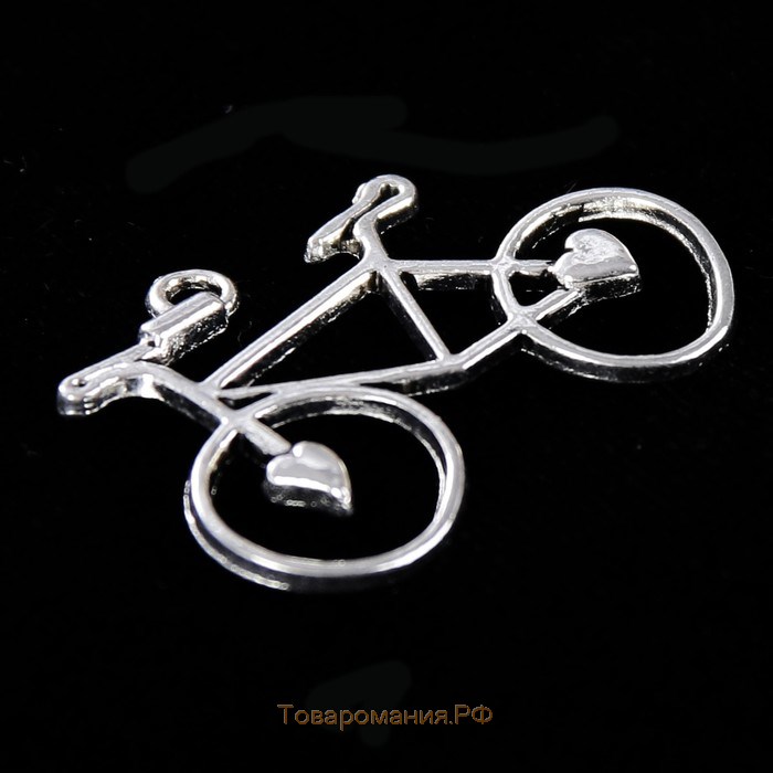 Декор металл для творчества "Велосипед с сердцами" (А15503) 2,4х3,1 см