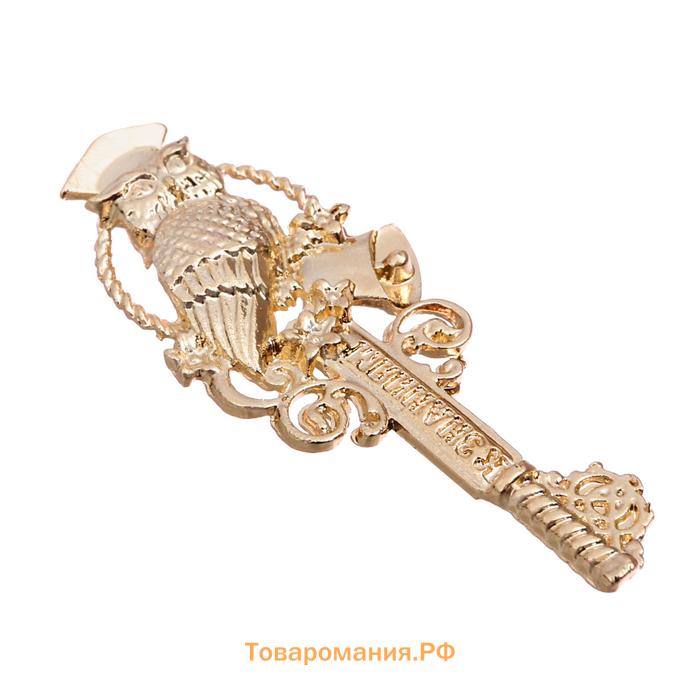 Ключ сувенирный на Выпускной «Ключ к знаниям», металл, 2 х 4,8 см