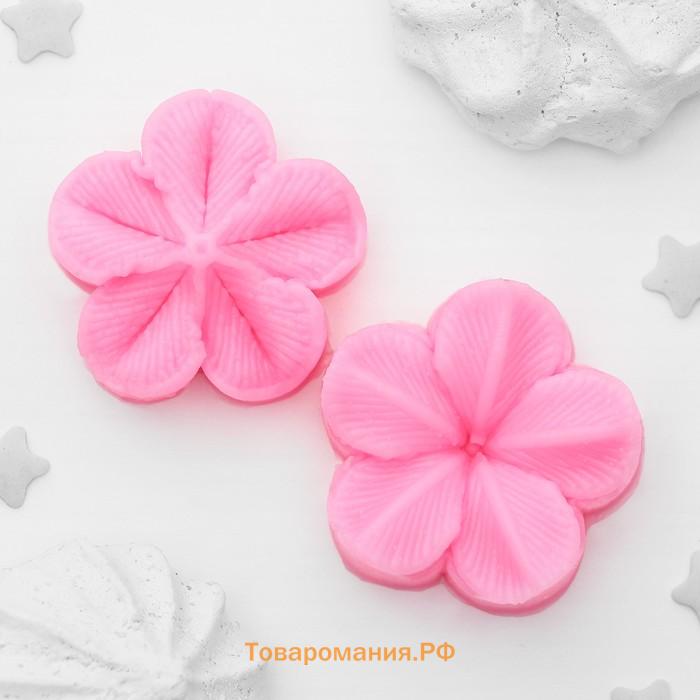 Молд «Цветок», силикон, 2 предмета, 4×2.9 см, МИКС