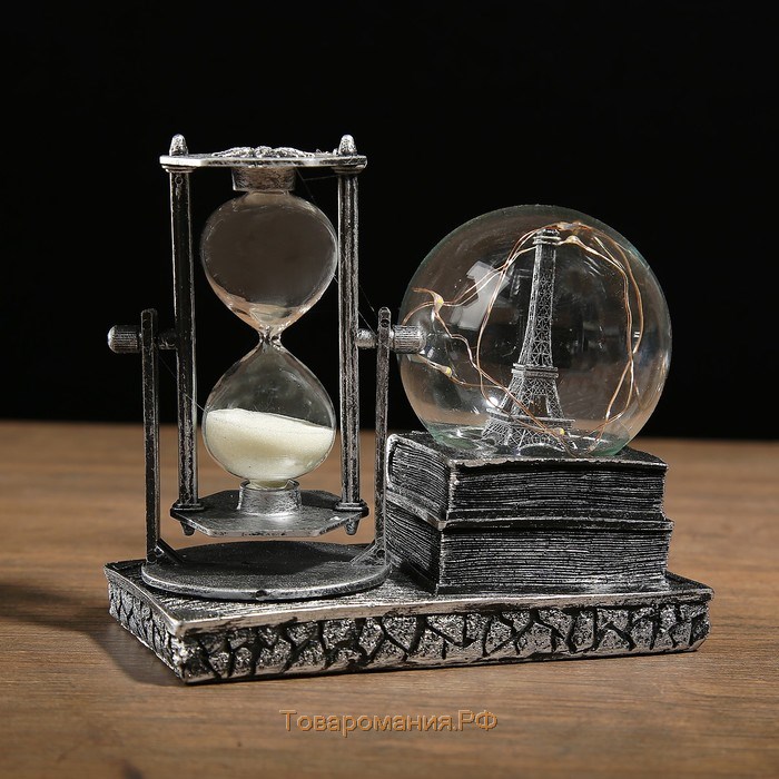 Песочные часы "Эйфелева башня", сувенирные, с подсветкой, 15.5 х 8.5 х 14 см, микс