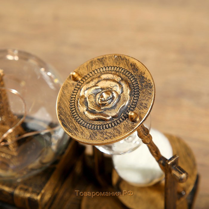 Песочные часы "Эйфелева башня", сувенирные, с подсветкой, 15.5 х 8.5 х 14 см, микс