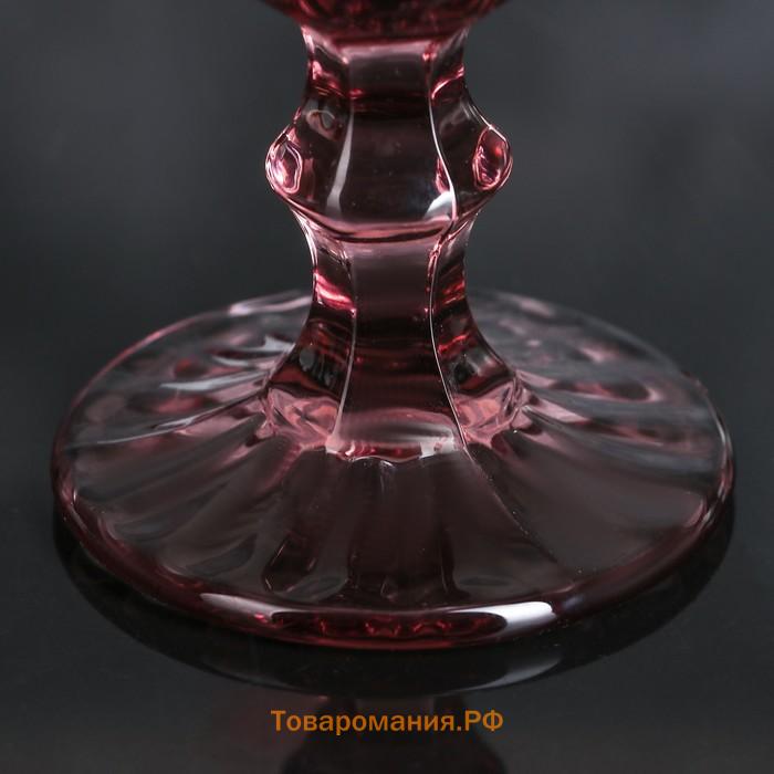 Бокал для вина Magistro «Ла-Манш», 250 мл, 8×15.3 см, стекло, розовый
