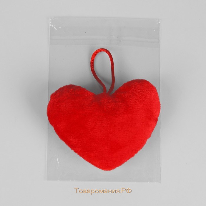 Игольница с петлёй «Сердце», 8,5 × 6,5 × 3,5 см, цвет красный