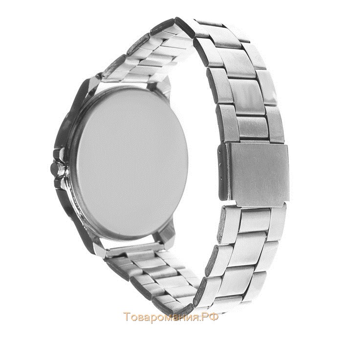 Часы наручные мужские "Тоничи", d-4.5 см, ремешок 18 мм, хром