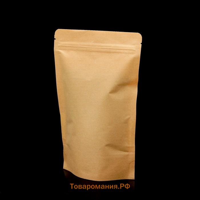 Пакет Zip - lock Крафт с прямоугольным окном 14×22 см