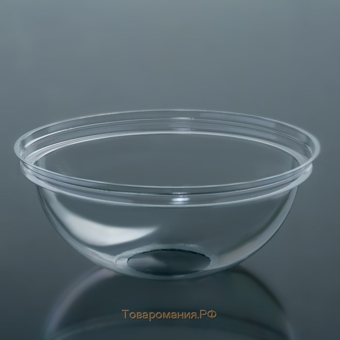 Крышка пластиковая одноразовая ПЭТ купольная, с отверстием для трубочки, d=9,5 см, цвет прозрачный