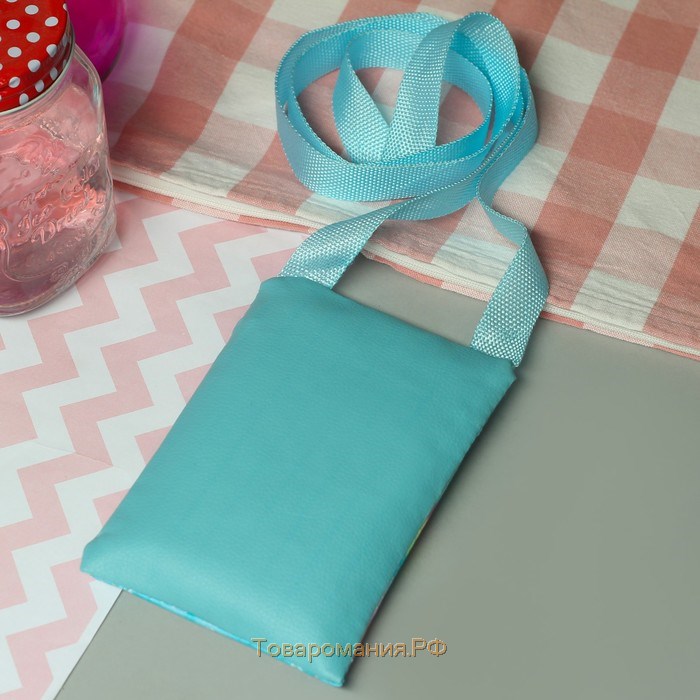 Подарочный набор для девочки «Волшебство вокруг», сумка, брошь, цвет голубой