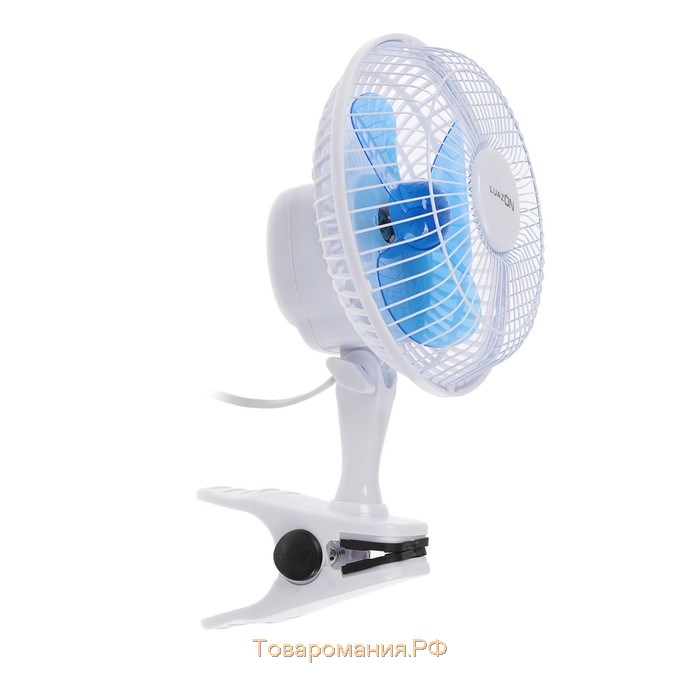 Вентилятор LOF-04, настольный, 15 Вт, 15 см, 2 режима, пластик, бело-голубой