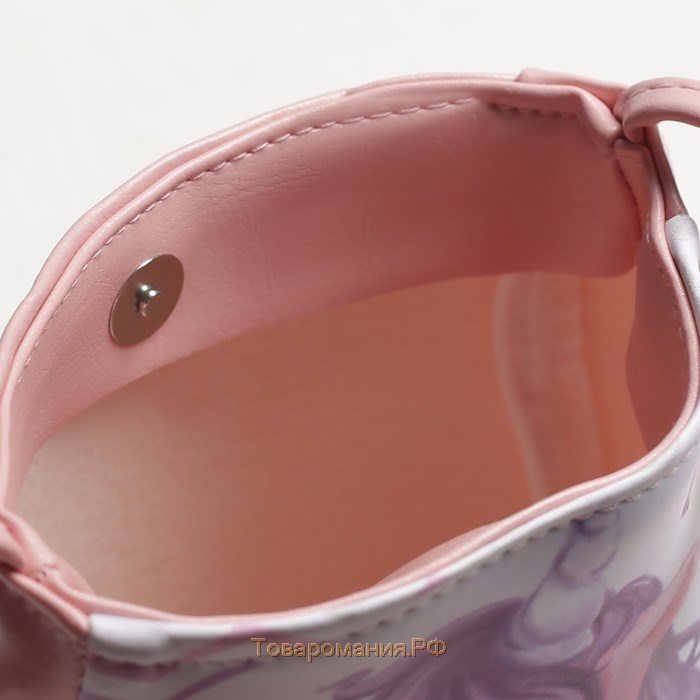 Сумка детская для девочки «Радужный единорог», отдел на кнопке, цвет розовый, 15х0,7х17 см