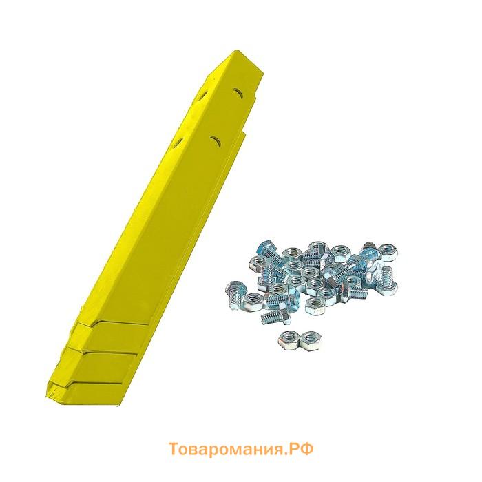 Клумба оцинкованная, 80×80×15 см, жёлтая, «Квадро», Greengo
