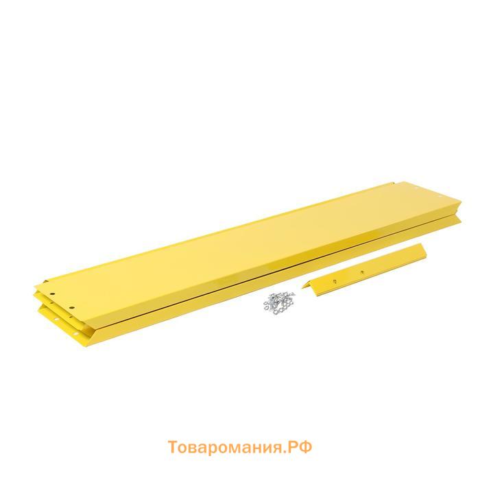 Клумба оцинкованная, 80×80×15 см, жёлтая, «Квадро», Greengo