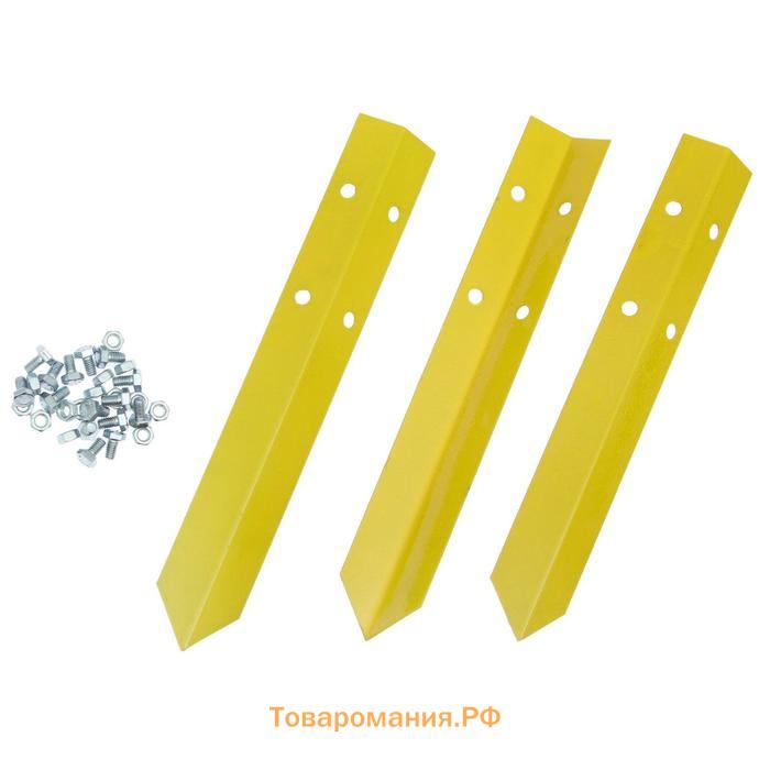 Клумба оцинкованная, 80×80×15 см, жёлтая, «Квадро», Greengo