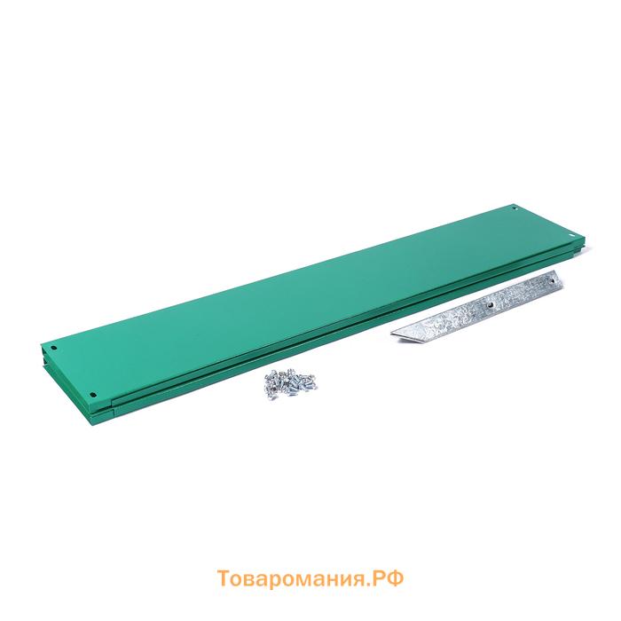 Клумба оцинкованная, 80×80×15 см, зелёная, «Квадро», Greengo