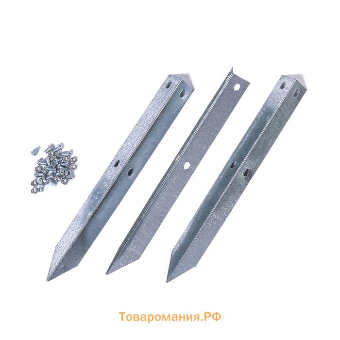 Клумба оцинкованная, 80×80×15 см, зелёная, «Квадро», Greengo