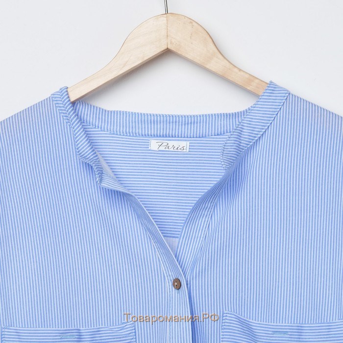Рубашка женская, цвет голубой, размер 54