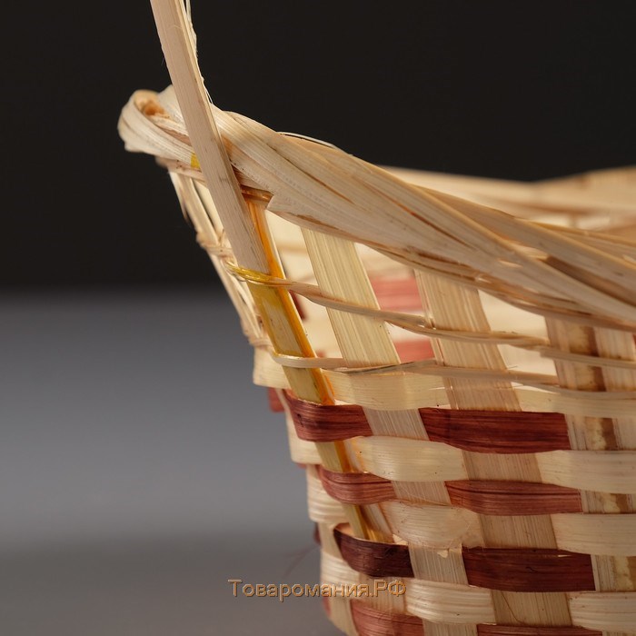 Корзина плетеная «Ладья», 24×17×8 см, бамбук