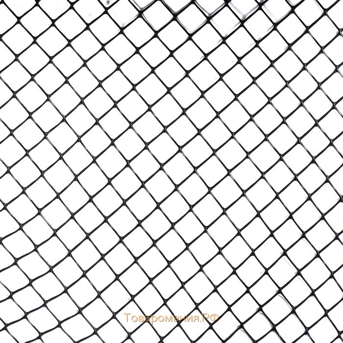 Сетка садовая, 1×10 м ячейка ромб 15×15 мм, пластиковая, чёрная, Greengo, в рулоне