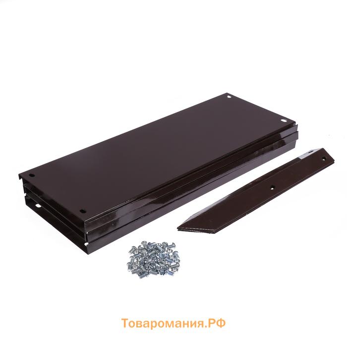 Клумба оцинкованная, d=80 см, высота бортика 15 см, коричневая, Greengo