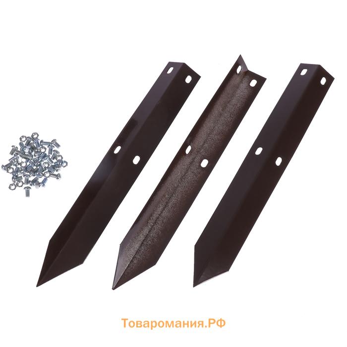 Клумба оцинкованная, d=80 см, высота бортика 15 см, коричневая, Greengo