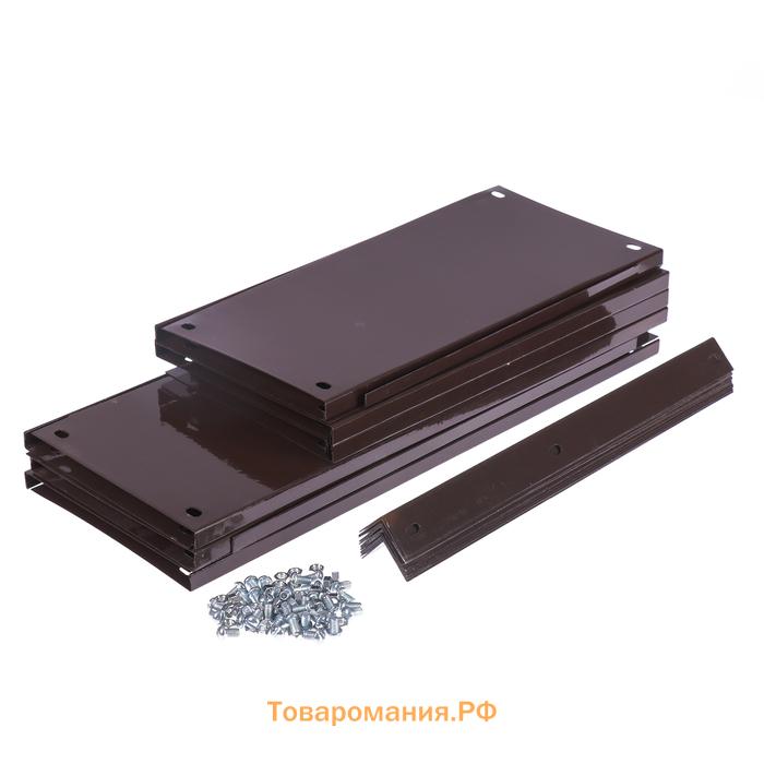Клумба оцинкованная, 2 яруса, d=60-100 см, высота бортика 30 см, коричневая, Greengo
