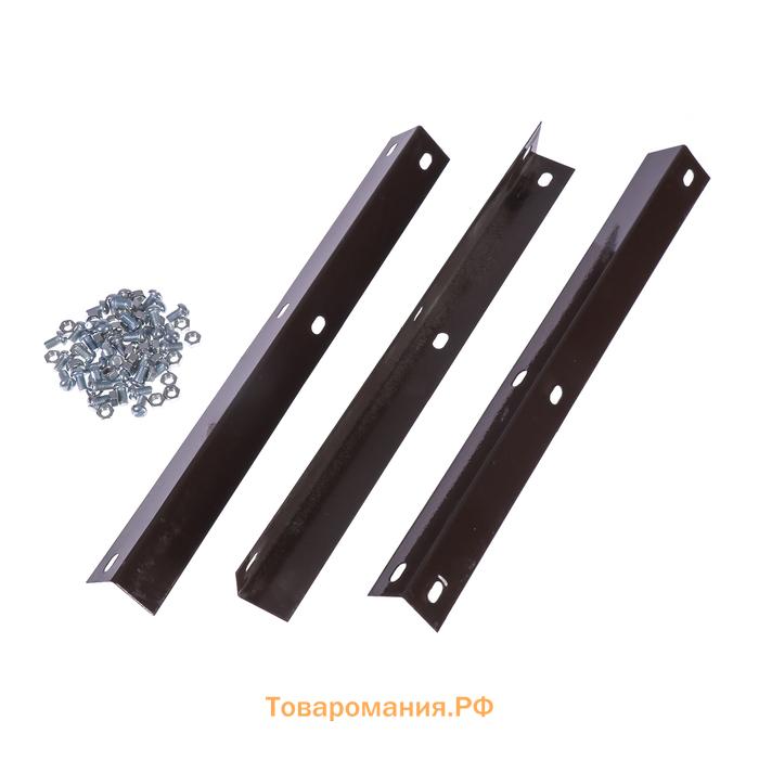 Клумба оцинкованная, 2 яруса, d=60-100 см, высота бортика 30 см, коричневая, Greengo
