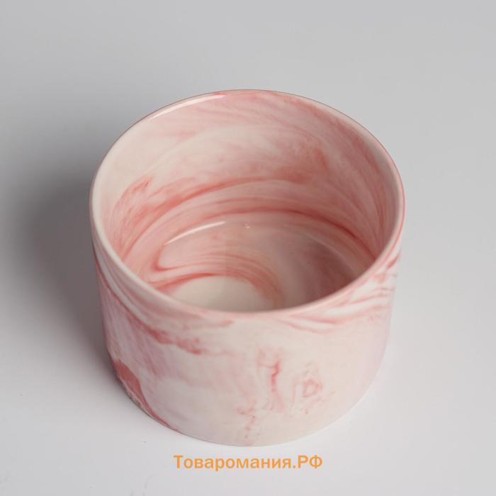 Кашпо керамическое с тиснением, горшок «Мордочка», 8 х 5,5 см