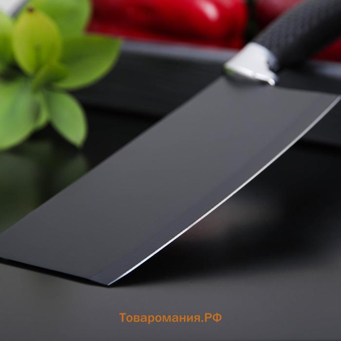 Топорик кухонный  «Супер-блэк», лезвие 17.5×7 см, чёрный